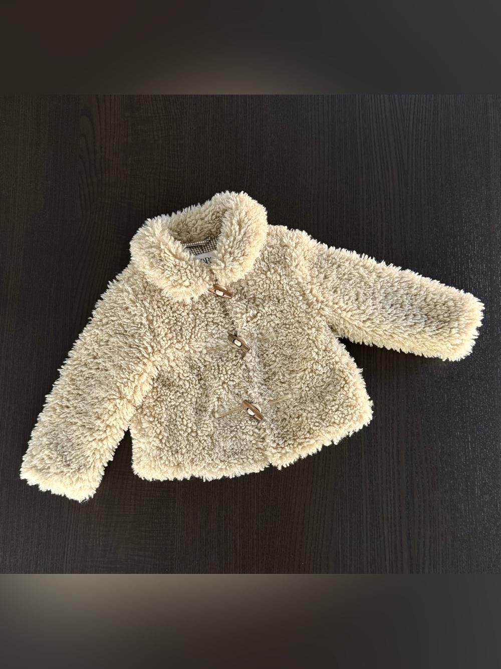 Kids Cream Faux Sherpa Coat